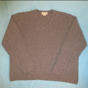 Vintage J.CREW Gray V-neck Wool Sweater XXL